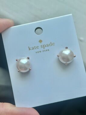 kate spade pearl stud earrings